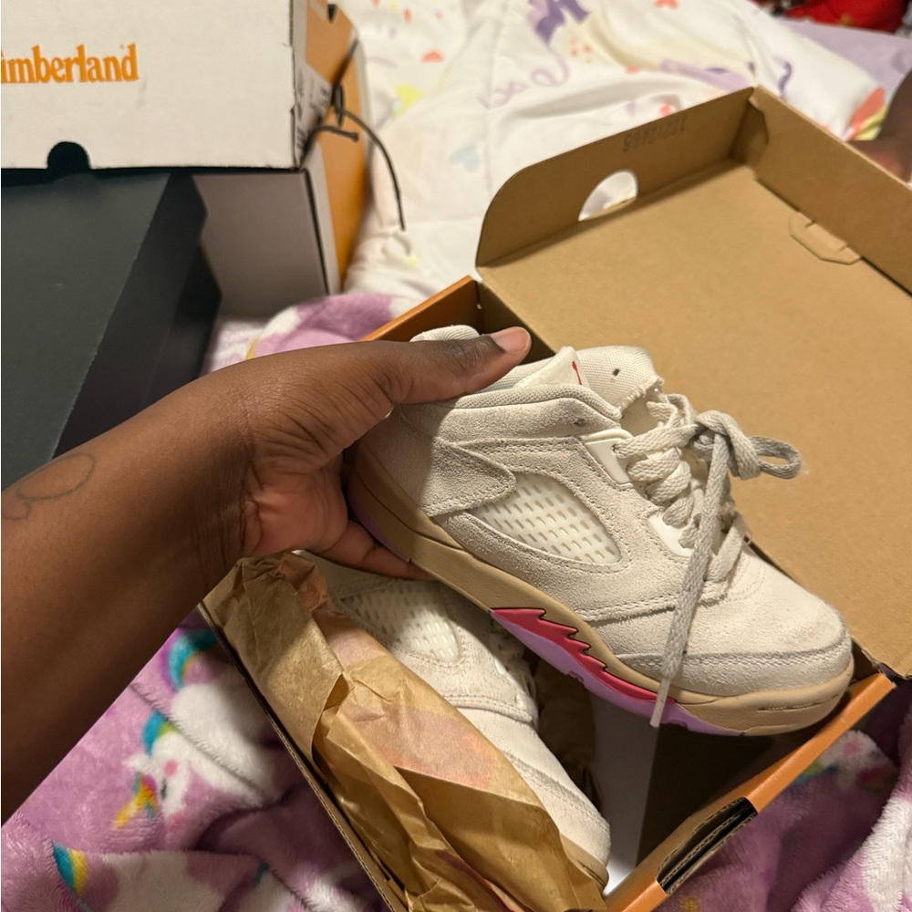 Timberland Women's Beige and Pink Sneakers